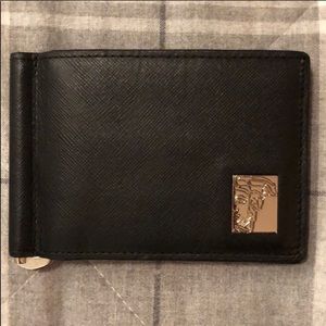 Versace wallet - black with silver accents